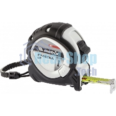 Рулетка Matrix Neon, 5 м x 25 мм, обрезиненный корпус, 3 фиксации, PRO