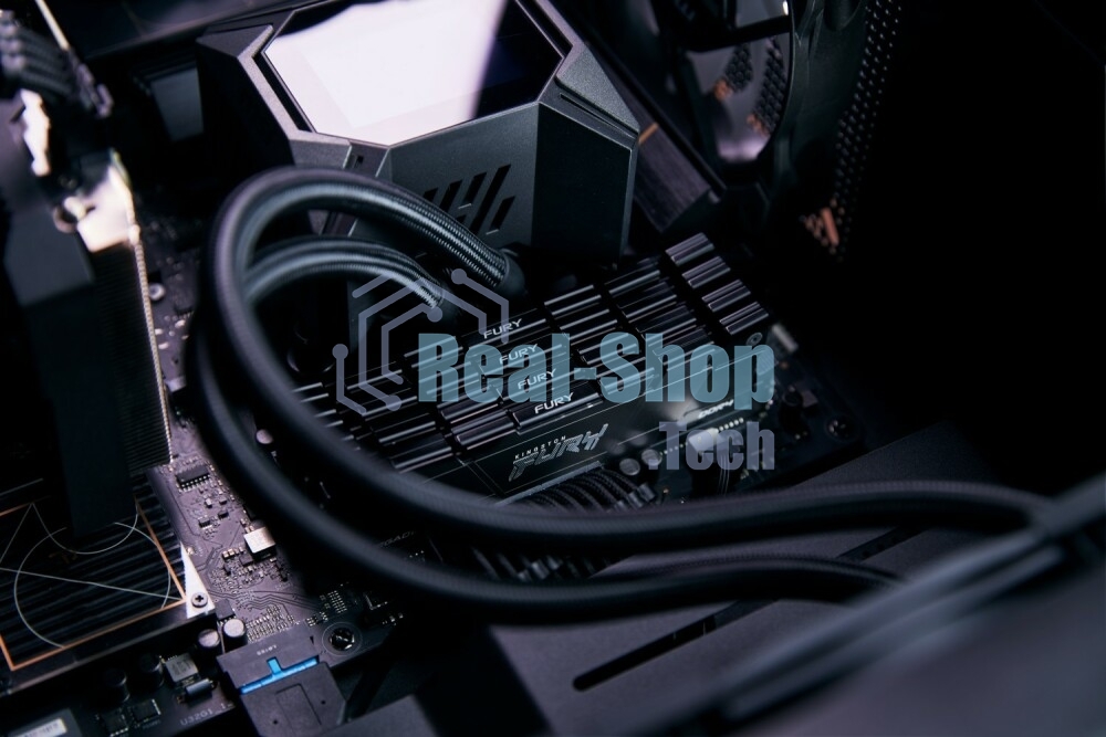 Оперативная память Kingston Fury Renegade, DDR4, 32GB (2x16GB), 3200MHz, CL16, DIMM, с радиаторами, серый/черный