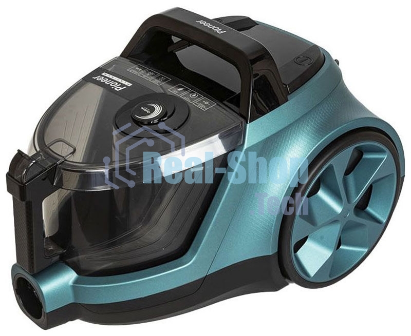 Пылесос Pioneer VC365C черный/зеленый, 360/2100 Вт, уборка сухая, пылесборник контейнер 3.1 л