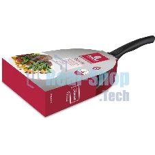 Сковорода ВОК Rondell Escurion RDA-870, 28 см, съемная ручка, с крышкой, черный