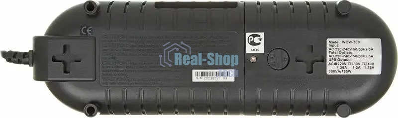Источник бесперебойного питания Powercom WOW 300 165Вт 300ВА черный