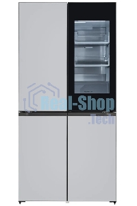 Холодильник LG GR-A24FQAKM серый трехкамерный 382/145л морозилка снизу, No Frost, Side by Side