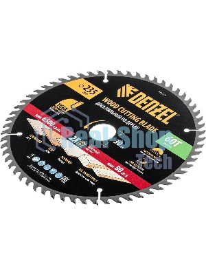 Пильный диск по дереву Denzel ф235 х 30 мм, 60 зубьев