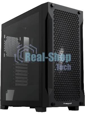 Компьютерный корпус без блока питания Case HSPD M541, Mesh Mid Tower, черный, TG, 0.7 SPCC, no fans, ATX, mATX, mITX, 170/405/210мм, 2x2.5
