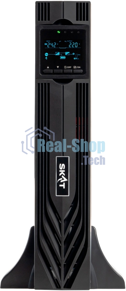 Источник бесперебойного питания Бастион SKAT-UPS 3000-RACK-ON-6X9 P3 Online, синус, 3000ВА/3000 Вт, стойка/на пол, 2xSchuko+1xC19, встр. АКБ 72В (6x9 А·ч), SNMP/USB/RS-232/EPO, доп блок до 4 шт SKAT BC 72/18S3, МПТ (8772)