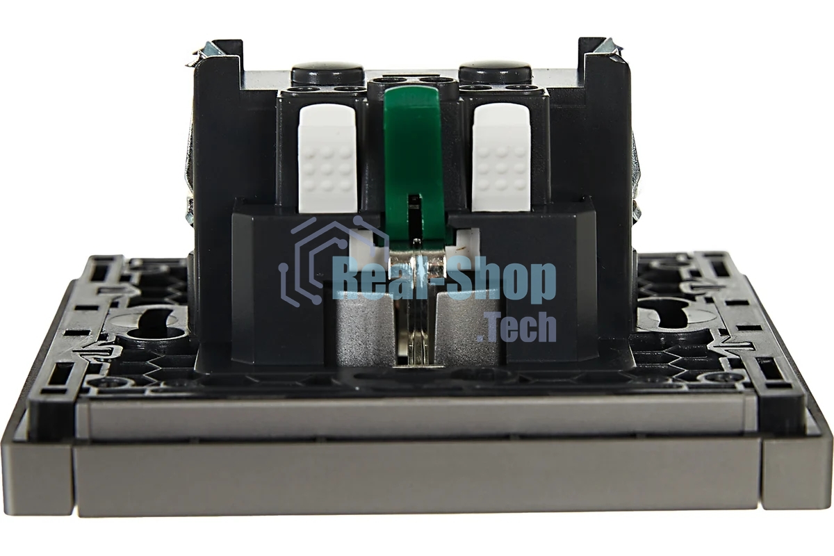 Розетка IEK FORTE&PIANO FP514 1-местная с заземлением без защитных шторок безвинтовое крепление 16А сталь