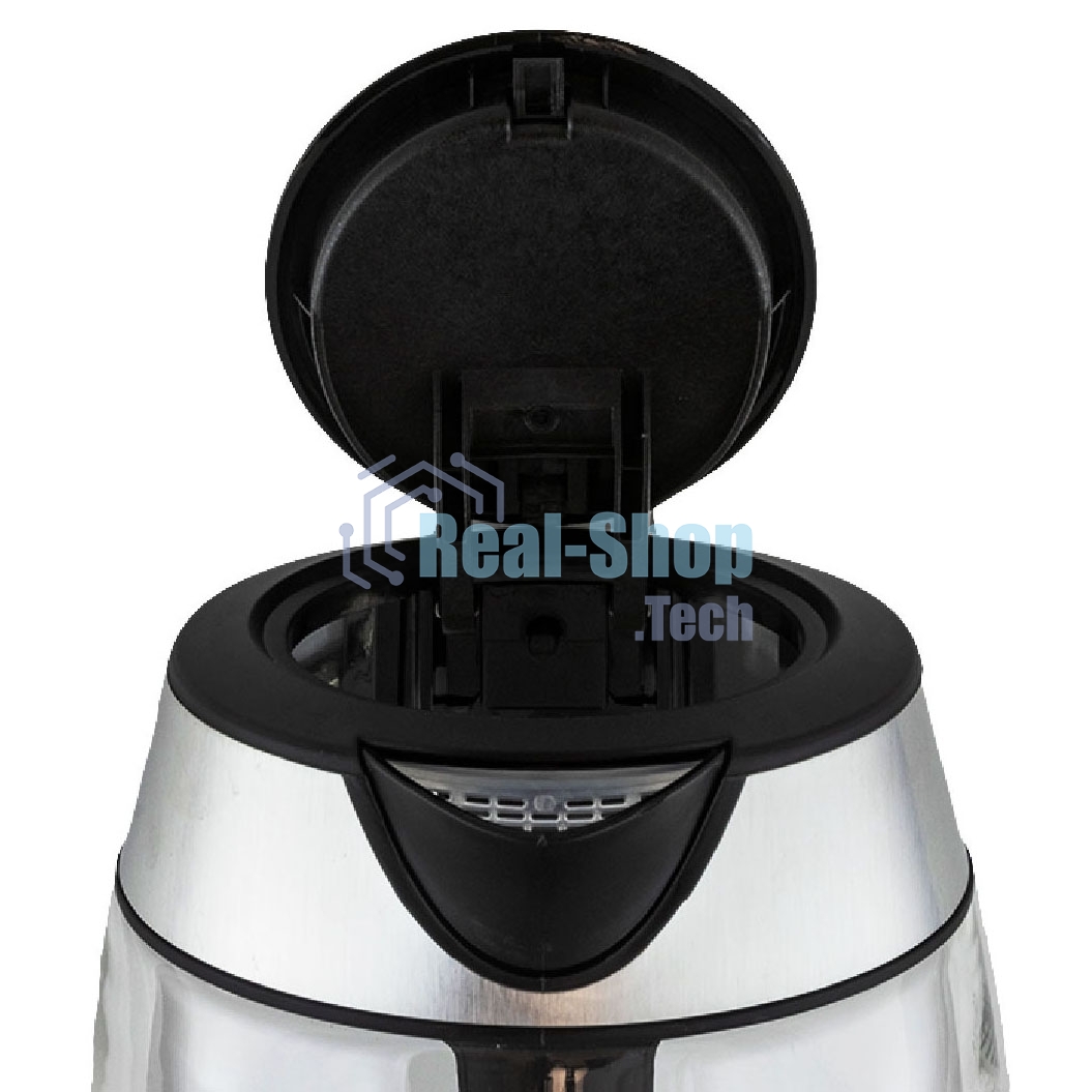 Чайник электрический JVC JK-KE1825 1,7 л, 2200 Вт, черный с серебристым