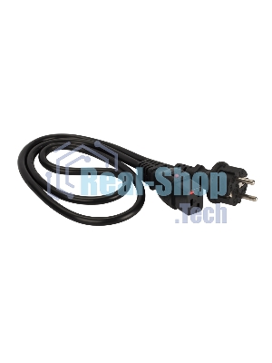 Шнур питания Lanmaster LAN-PP19L/SH-0.5-BK C19-Schuko проводник.:3x1.5мм2 0.5м 220В 16А черный