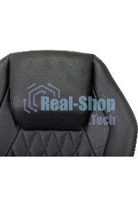 Кресло руководителя Бюрократ Aura/Black черный, кожа, крестовина полированный алюминий