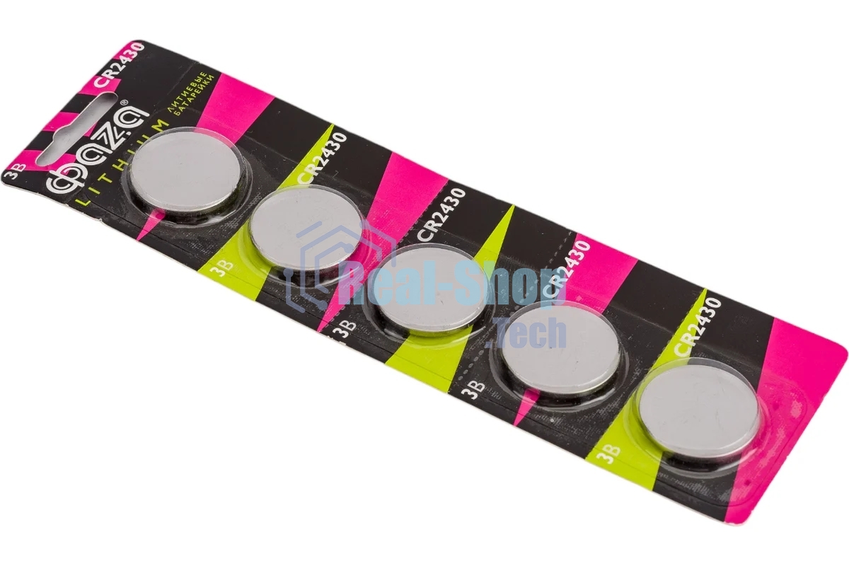 Элемент питания литиевый CR2430 3В BL-5 (блист.5шт) ФАZА 5027978