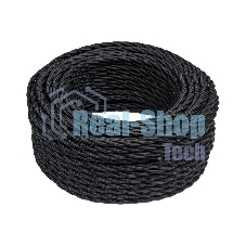 Провод ретро Bironi B1-435-73-50 3х2.5 матовый черный (уп. 50 м)