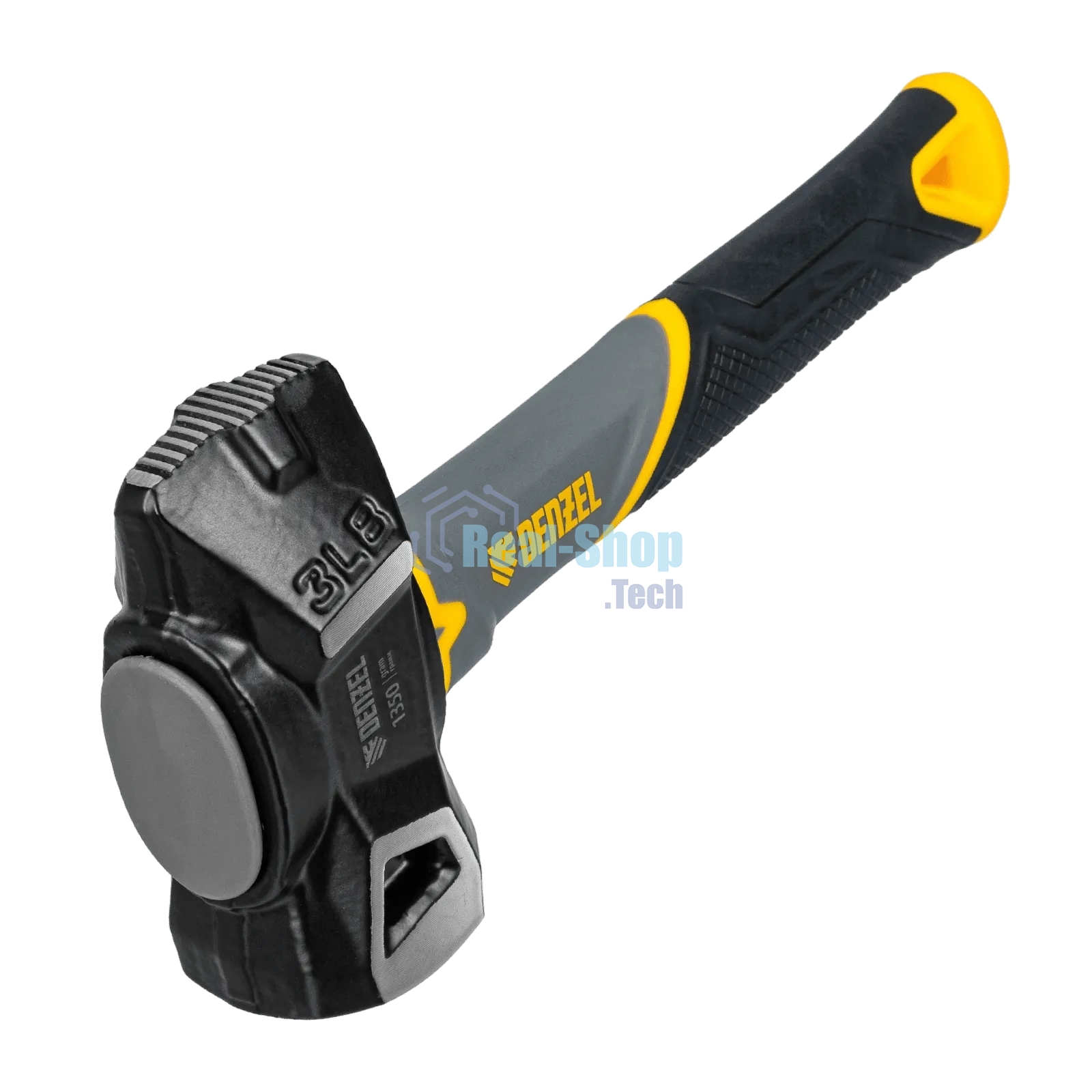 Кувалда с клиновидным бойком Denzel 1,35 кг, фибергласовая рукоятка c TPR