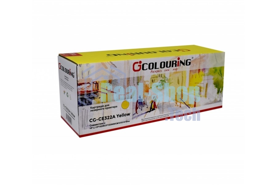 Картридж лазерный Colouring CG-CE322A желтый (1300 стр.) для принтеров HP LJ CP1525N/CP1525NW/CM1415/1415fnw