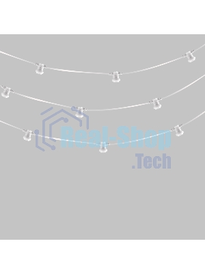 Гирлянда Neon-night Белт-Лайт 2 жилы, 50 м, шаг 40 см, 125 патронов E27, IP65, белый круглый провод