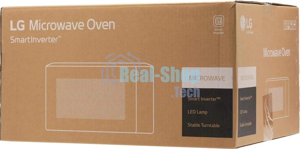 Микроволновая печь LG MW25R35GISH пепельно-бежевый, 25 л, 1000 Вт, переключатели - сенсор