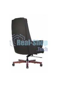 Кресло руководителя Бюрократ DUKE черный, кожа, крестовина металл/дерево