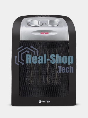 Тепловентилятор Vitek VT-2067 черный/серебристый, 1800 Вт, 15 м2, термостат