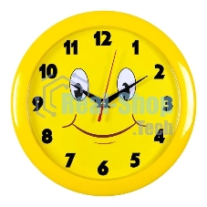Часы настенные аналоговые Бюрократ WALLC-R81P D 23 см желтый
