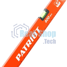 Уровень PATRIOT LRP-800, магнитный, алюминиевый фрезерованный, усиленный, 800мм