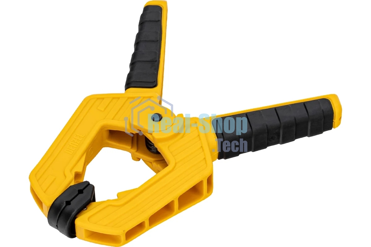 Струбцина клещеобразная Denzel усиленная 80 х 60 мм, двухкомпонентные рукоятки