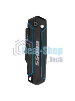 Нож-скребок складной Gross 78891, 19 мм, сменное лезвие, SK2, 5 запас. лезвий, алюмин. корпус, клипса