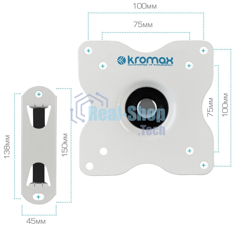 Кронштейн для телевизора Kromax DIX-15 белый 15