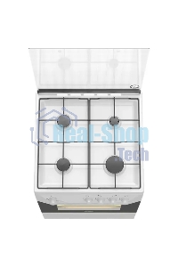 Плита газовая Darina 1D GM141 007 W белый, конфорок 4 шт, духовка 50 л, 60 см x 85 см x 60 см