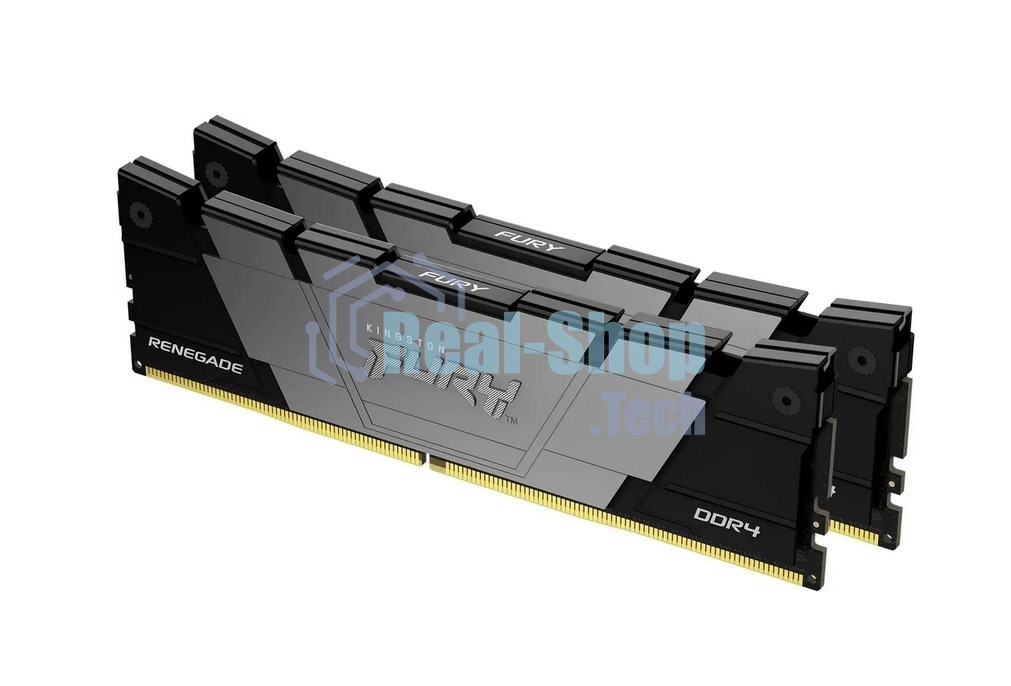 Оперативная память Kingston Fury Renegade, DDR4, 64GB (2x32 GB), 3200 MHz, CL16, DIMM, с радиатором, черный