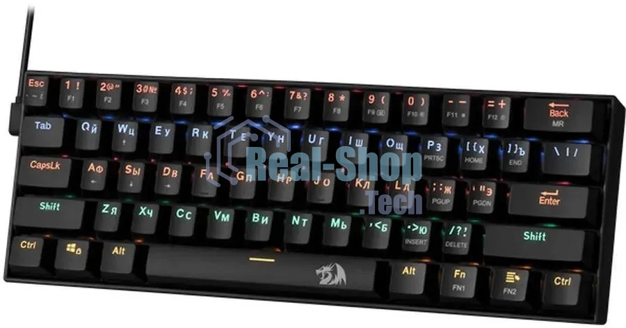 Клавиатура проводная Defender Redragon Lakshmi, USB, черный