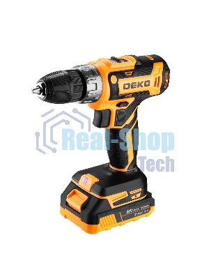 Дрель-шуруповерт Deko GCD20DU PRO, 20 В, 3 Ач, 42 Нм, щеточный