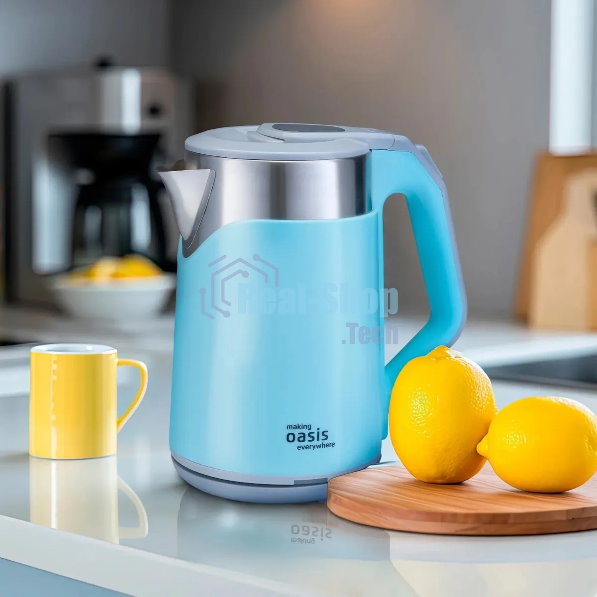Чайник электрический Oasis K-21SPL голубой 2л 1800 Вт