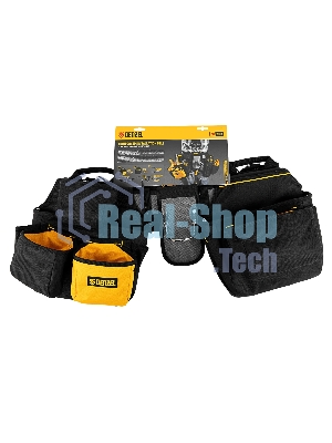 Пояс монтажника усиленный Denzel с лямками, сумки поясные, держатель для молотка