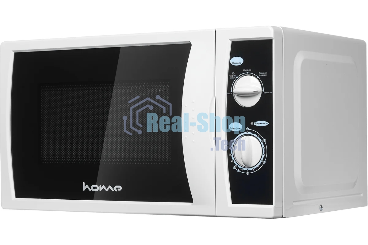 Микроволновая печь HOME HMM208AW белый, 20 л, 800 Вт, переключатели - поворотный механизм