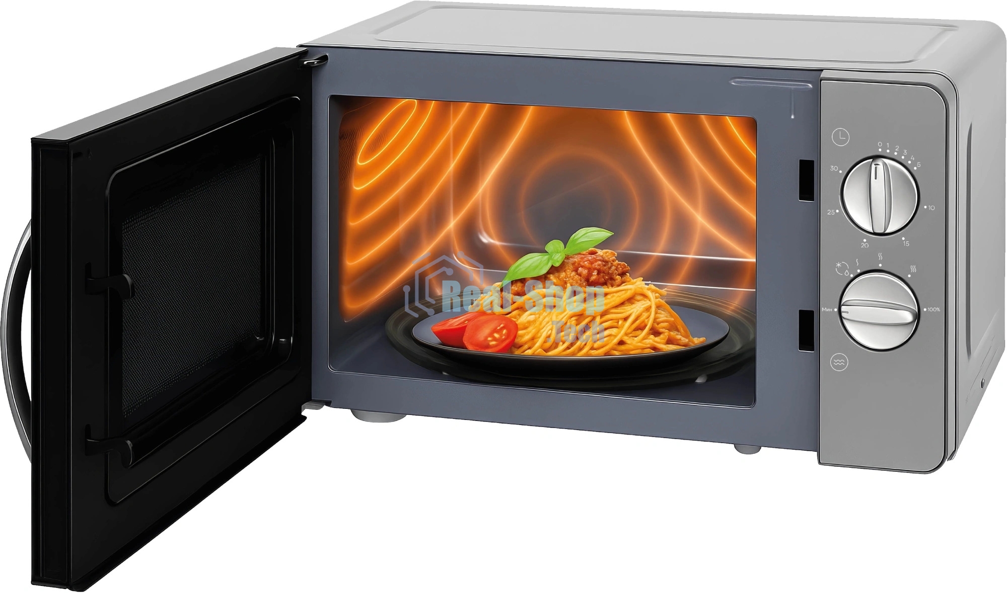 Микроволновая печь Vitek VT-MW1320 черный, 20 л, 700 Вт, переключатели - поворотный механизм