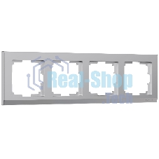 Рамка на 4 поста (серебряный) W0041806
