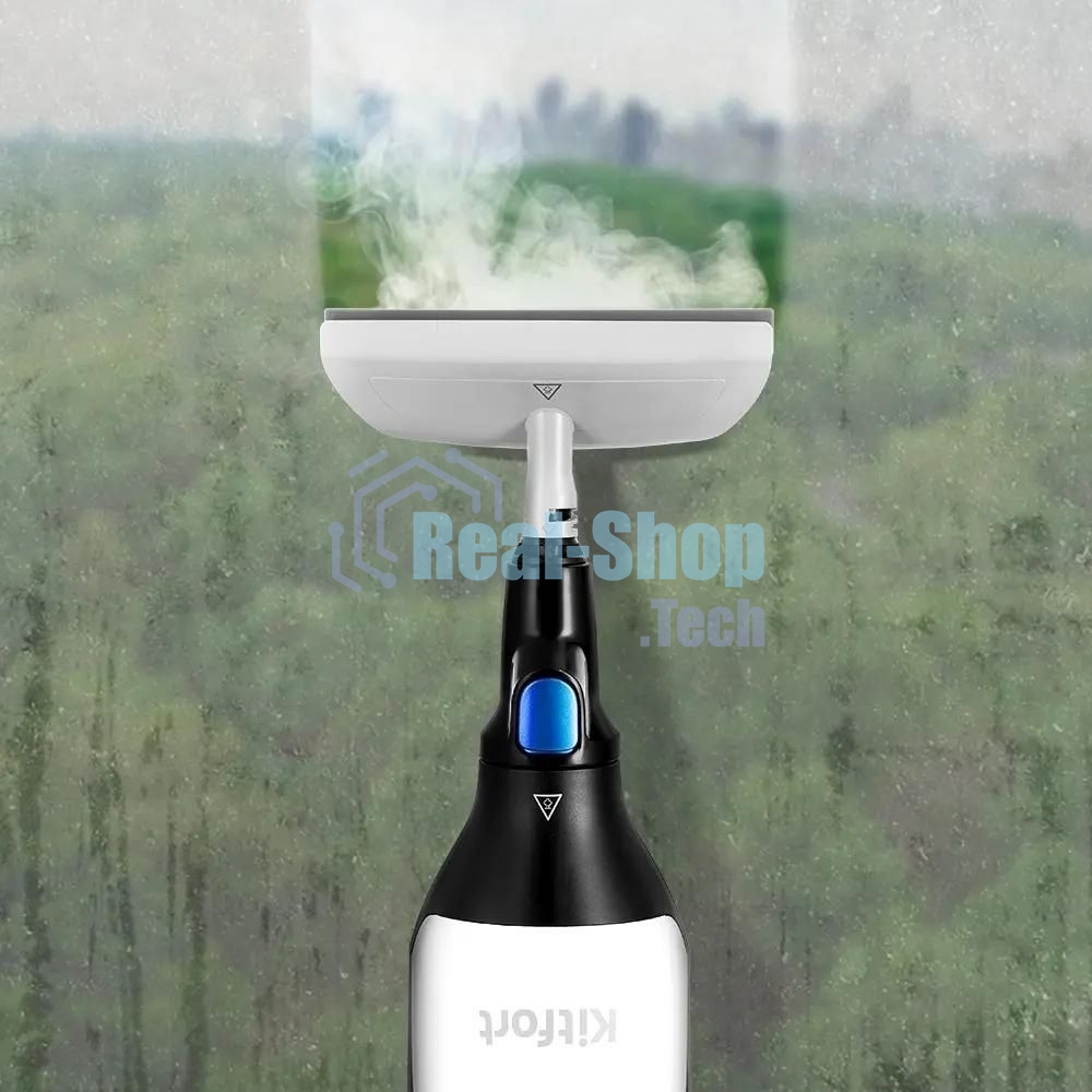 Швабра паровая Kitfort КТ-1066 1500Вт черный/белый