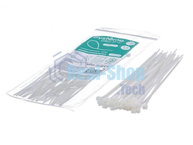 Стяжка кабельная SE IMT10025W 100х2.5 белый (уп. 100 шт)