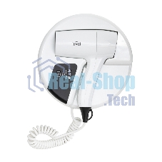 Фен для волос настенный Puff 1202B, белый, с доп. розеткой