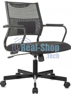 Кресло офисное Бюрократ CH Balance-Low черный Elastic-102 TW-11 сетка/ткань, низк. спин. крестов. металл черный
