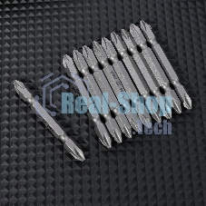 Набор двухсторонних бит 10 шт Deli DL6902 PH2x65мм, сталь S2 с твердостью 58-60HRC, пласт.кейс