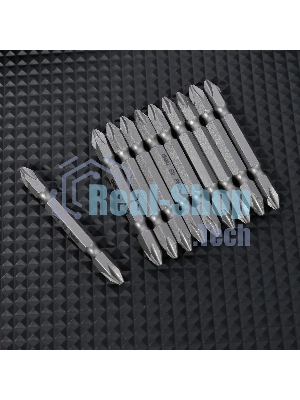 Набор двухсторонних бит 10 шт Deli DL6902 PH2x65мм, сталь S2 с твердостью 58-60HRC, пласт.кейс