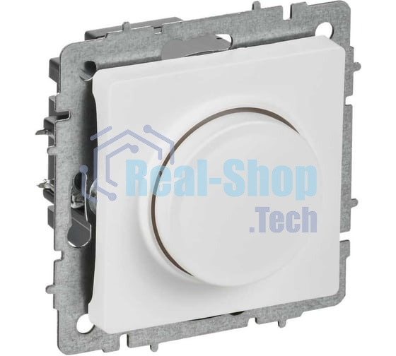 Светорегулятор IEK BR-D20-0600-K91 поворотно-нажимной СП BRITE СС10-1-0-БрАБ 600 Вт механизм арктич. бел.