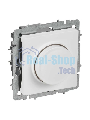 Светорегулятор IEK BR-D20-0600-K91 поворотно-нажимной СП BRITE СС10-1-0-БрАБ 600 Вт механизм арктич. бел.