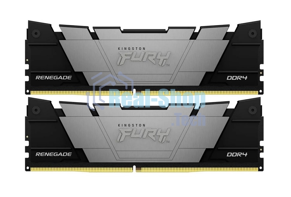 Оперативная память Kingston Fury Renegade, DDR4, 64GB (2x32 GB), 3200 MHz, CL16, DIMM, с радиатором, черный