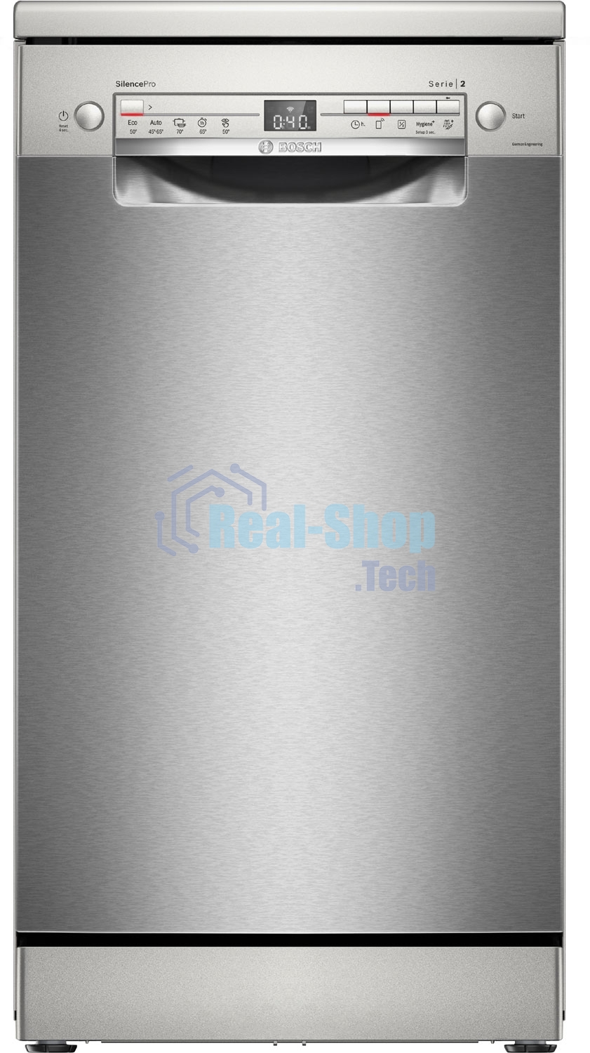 Посудомоечная машина Bosch SPS2HMI54Q, серебристая, 45 см, 10 компл., 43 дБ, класс A+