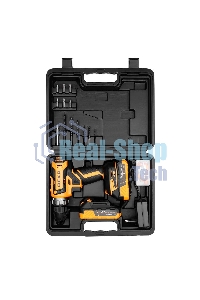 Дрель-шуруповерт аккумуляторная Deko GCD20DU PRO, 20В, 2 АКБ, Кейс + набор 63 инструмента для дома