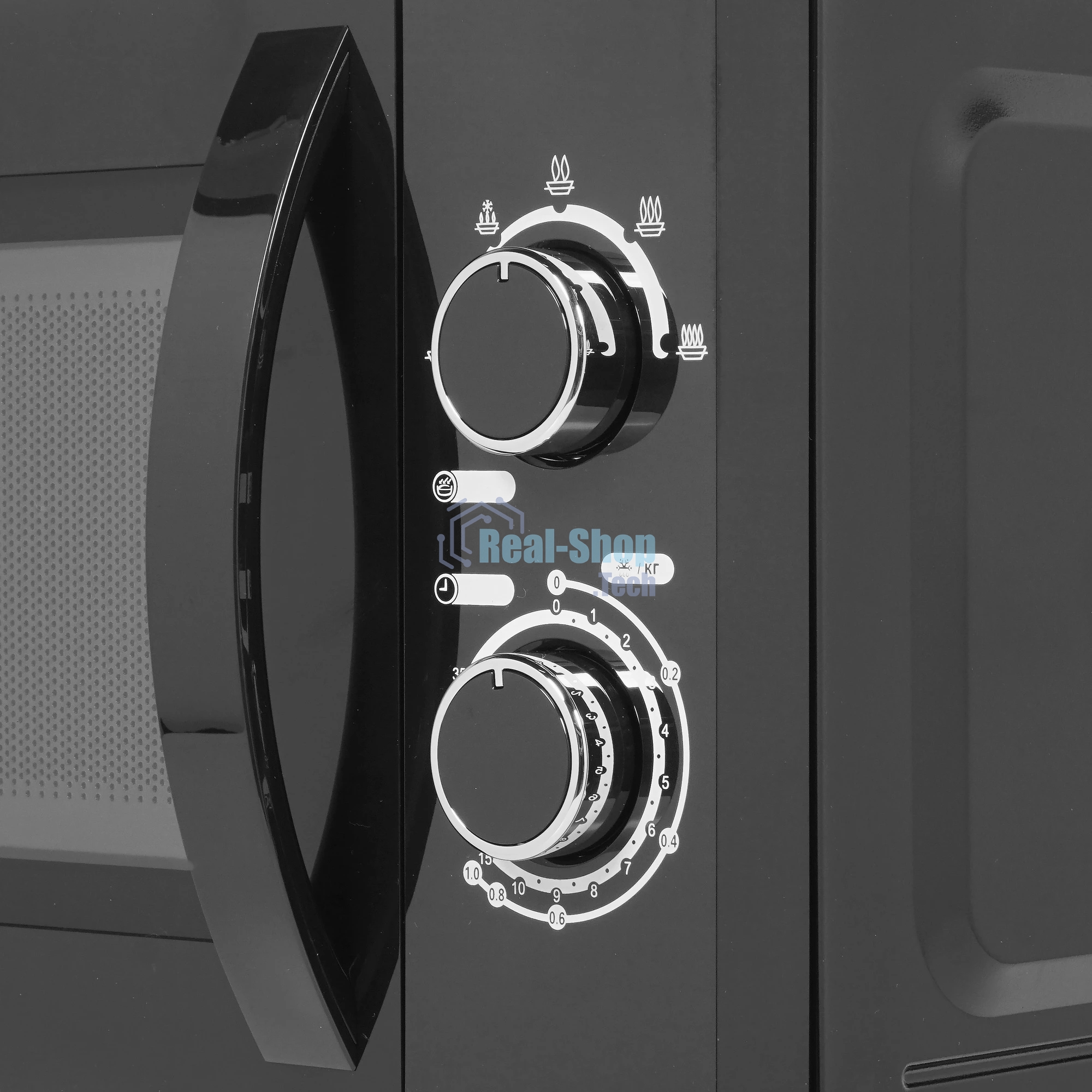 Микроволновая печь Hyundai HYM-M2063 черный, 20 л, 700 Вт, переключатели - поворотный механизм