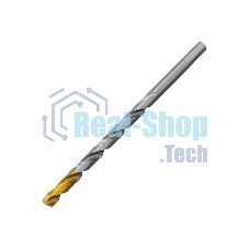 Сверло спиральное по металлу Denzel 7,5 х 156 мм, Р6М5, Golden Tip, удлиненное