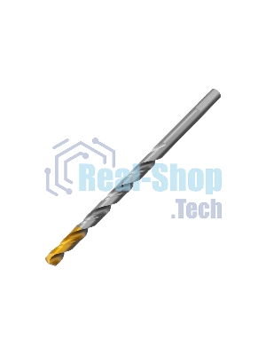 Сверло спиральное по металлу Denzel 7,5 х 156 мм, Р6М5, Golden Tip, удлиненное