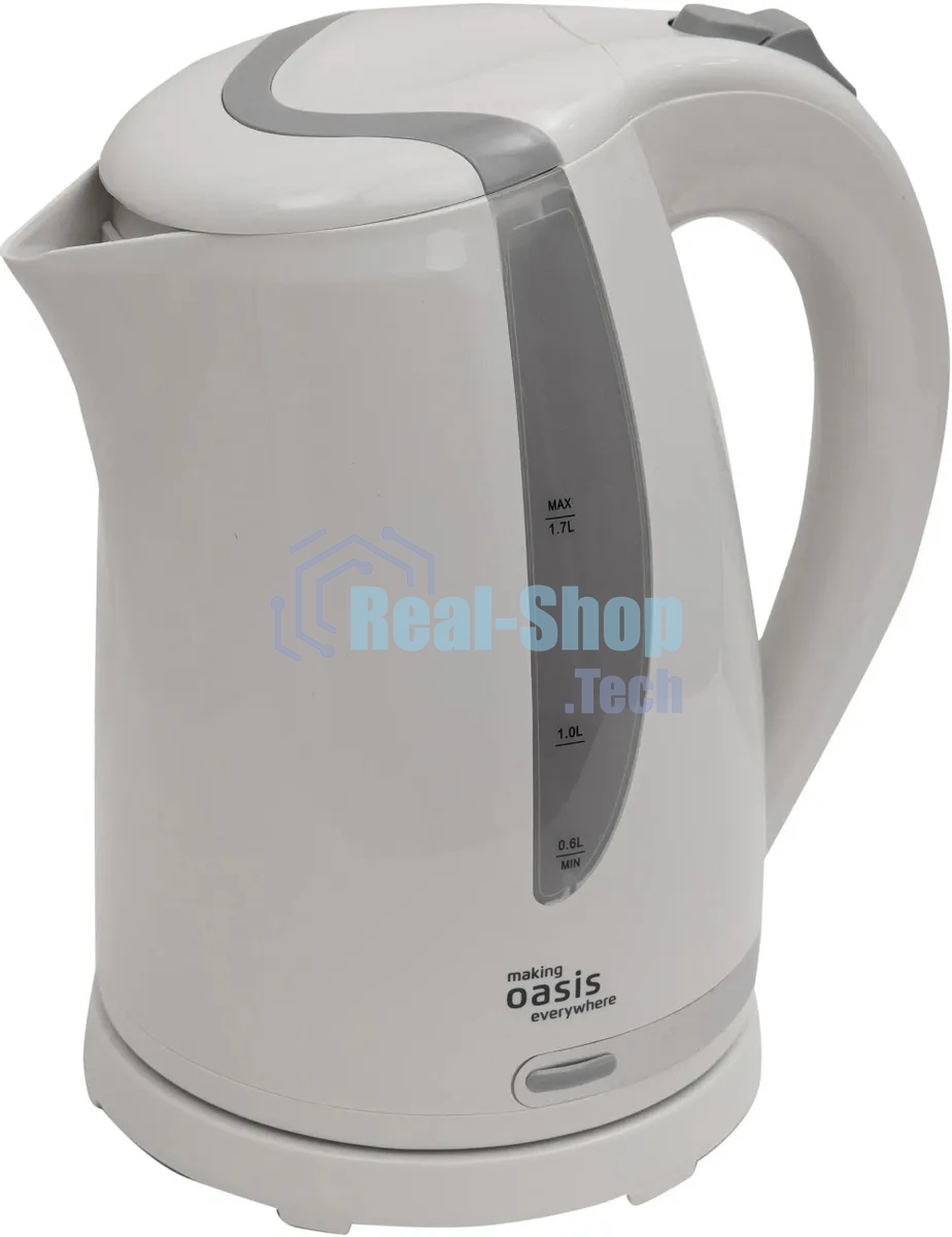 Чайник электрический Oasis K-2PW 1.7л. 2200Вт белый корпус: пластик